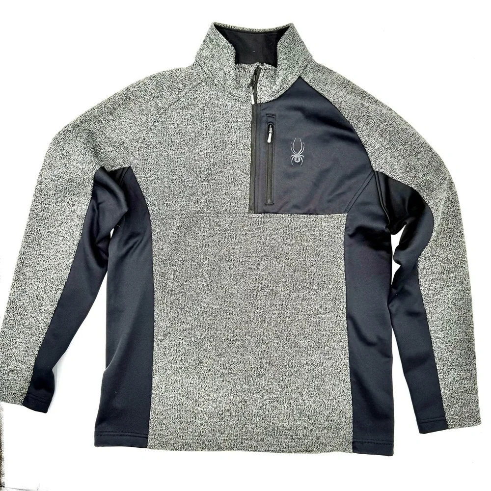 Pullover Spyder Gray and‎ Black Zip Pullover